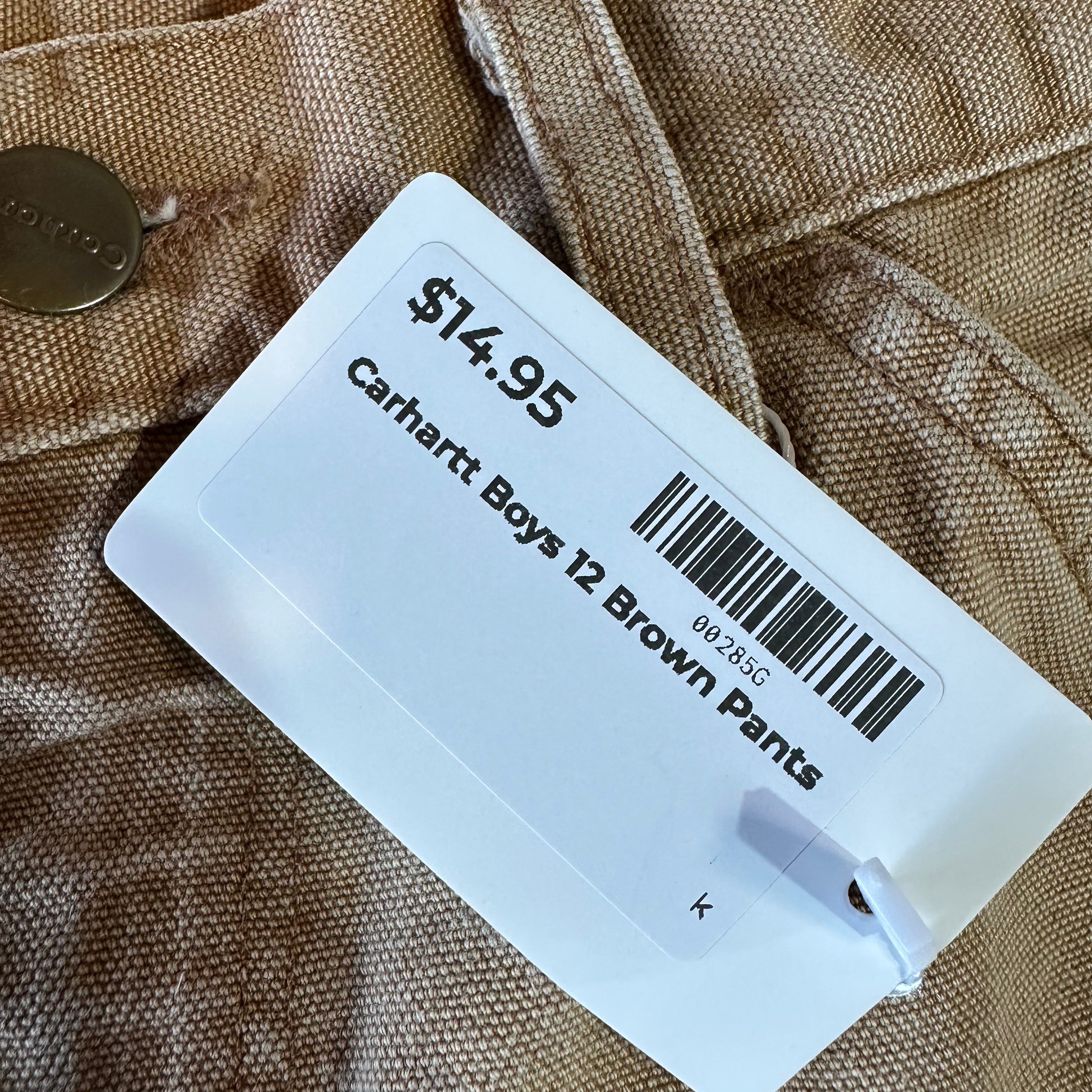 Carhartt Brown Pants Boys 12