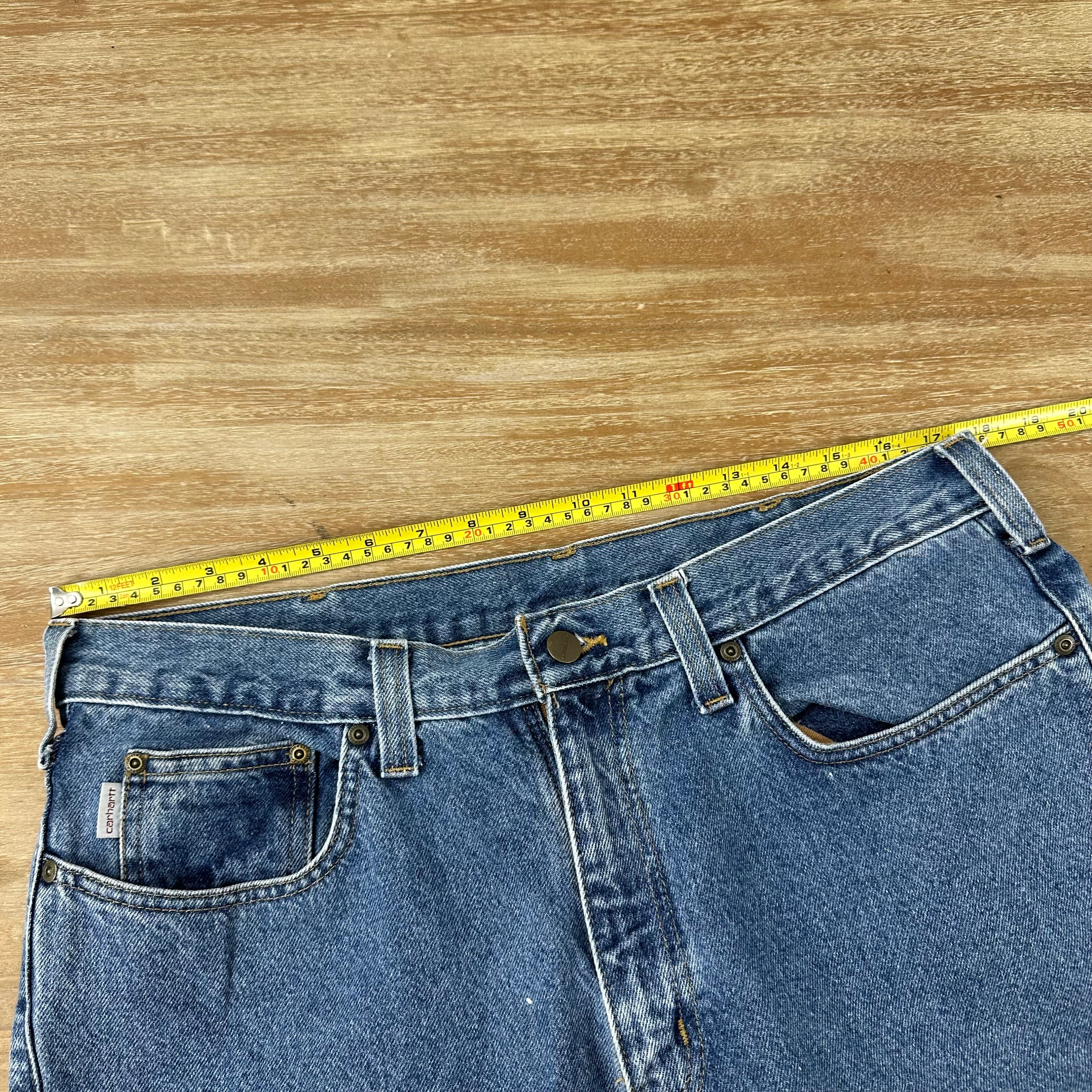 Carhartt Relaxed Fit Mens Measures 36x33 Jeans Workwear Work Denim