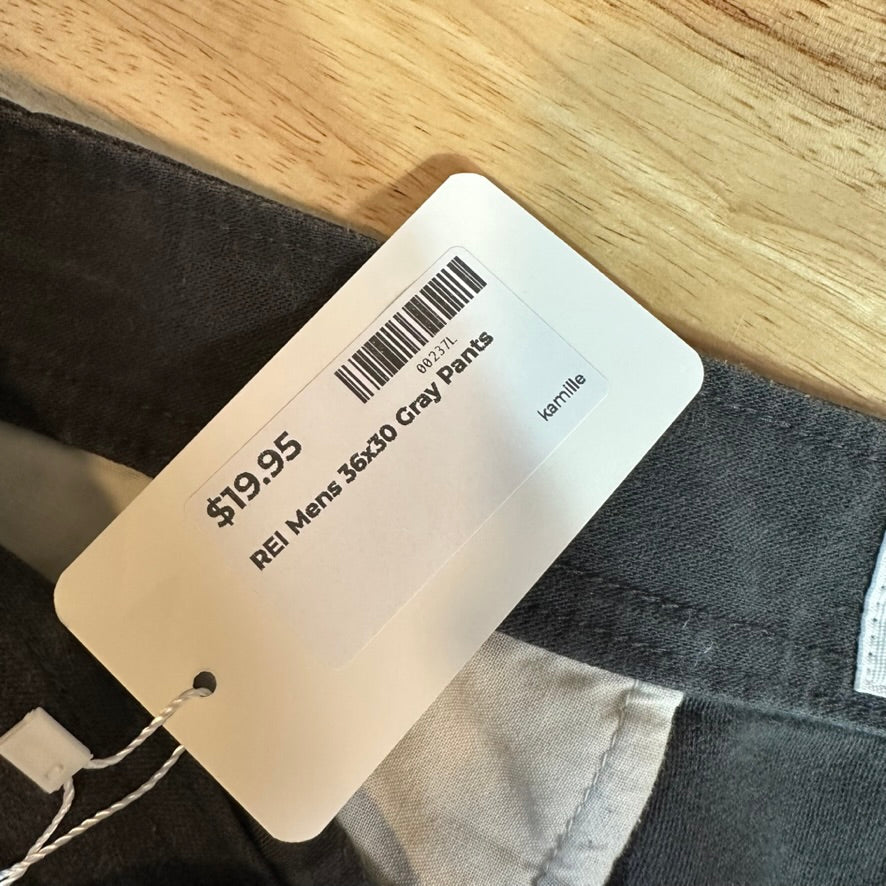 REI Mens 36x30 Gray Pants