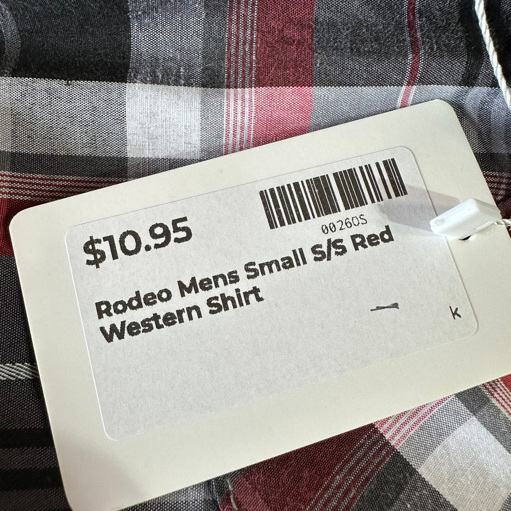 Rodeo Button Up Shirt Mens Small Western Short Sleeve