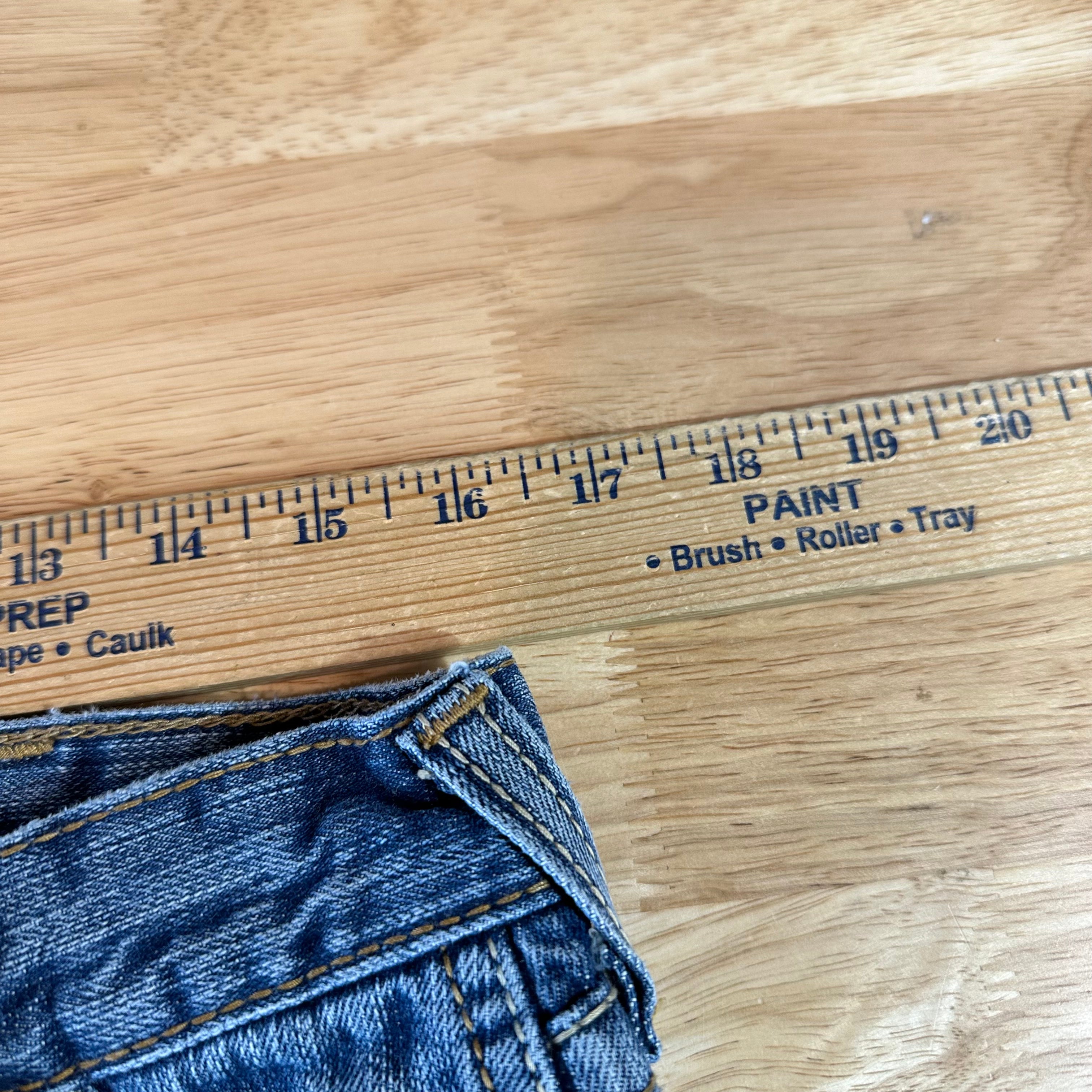 Ariat FR Jeans Men's 35x23.5 M7 Slim Straight Blue denim *HEMMED