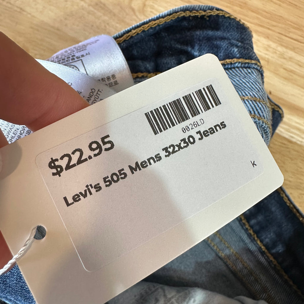 Levi's 505 Mens 32x30 Blue Jeans
