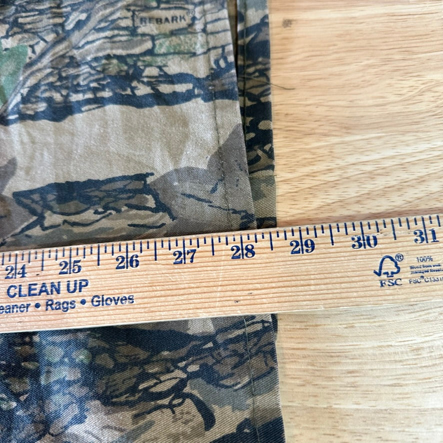 Vintage Trebark Shirt Mens 2XL Brown Green Camo Hunting Button Up Field Camp