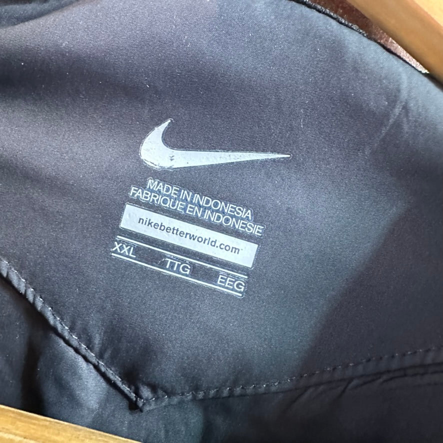 Nike Purdue Black 1/4 Pullover Windbreaker Gray Dri Fit Long Sleeve Mens 2XL XXL