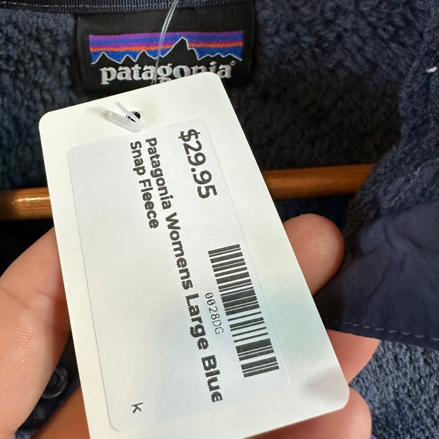 Patagonia Blue Snap Fleece Womens Large