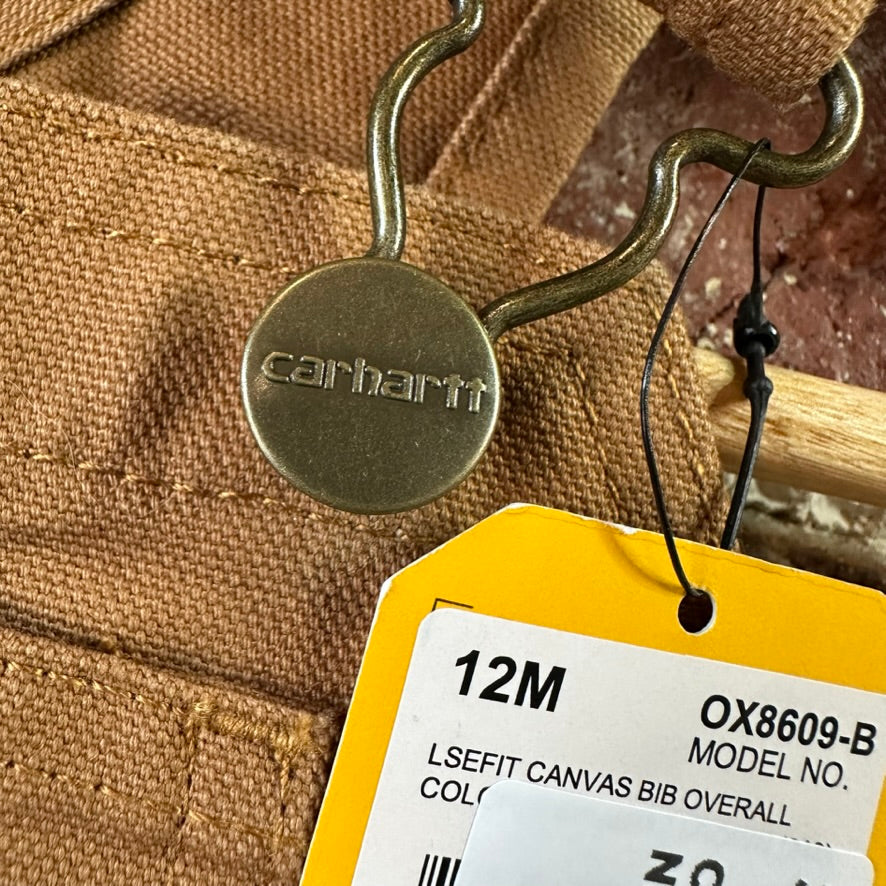 Carhartt Brown Overall Bibs Kids 12M  Toddlers NEW