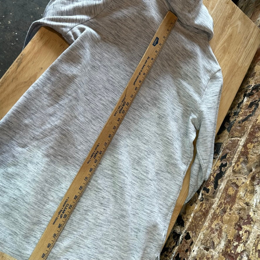 Duluth Sweater Womens Large Gray Sweatshirt Tunic Cowl Funnel Turtle Neck