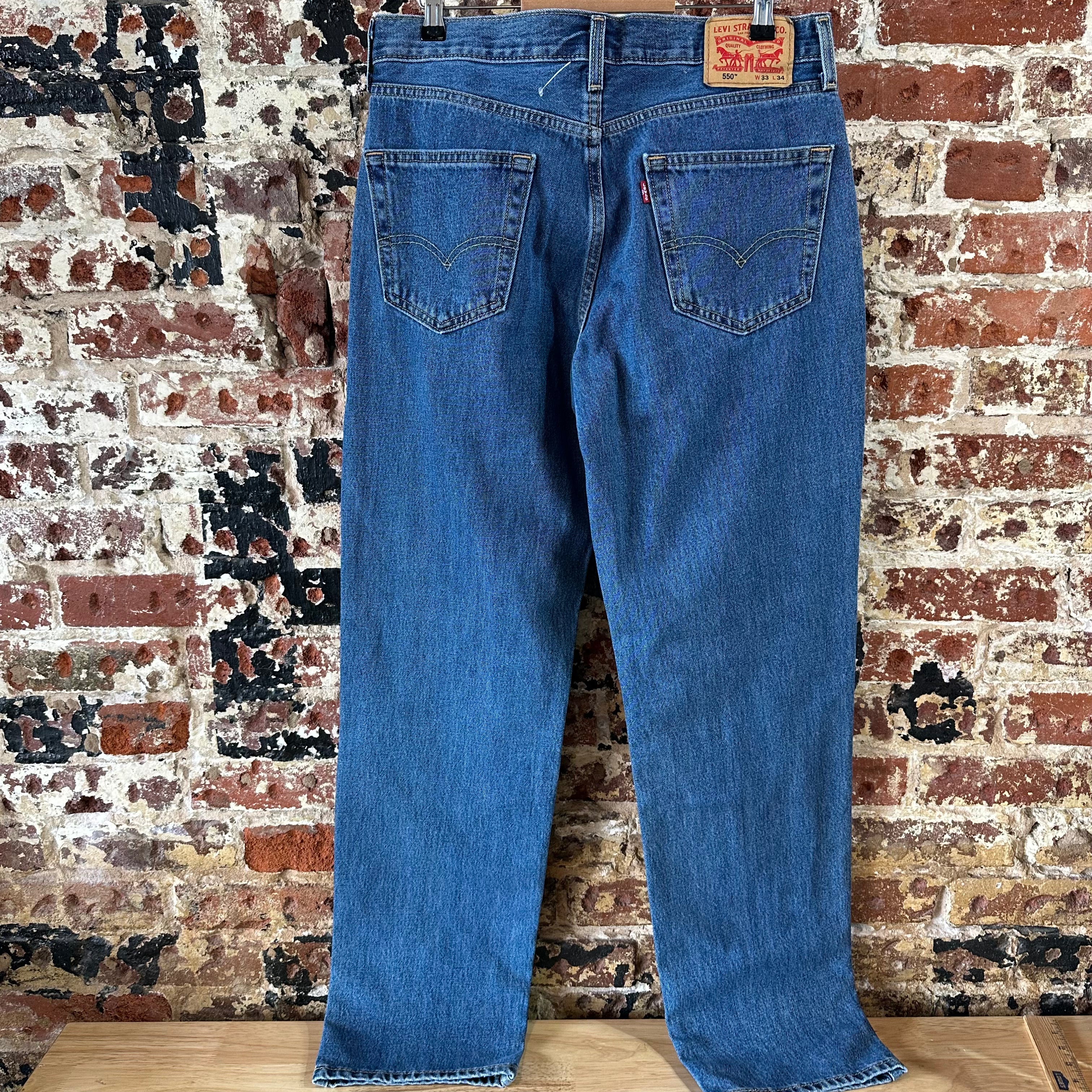 Levi's 550 Mens 33x34 Blue Jeans NEW