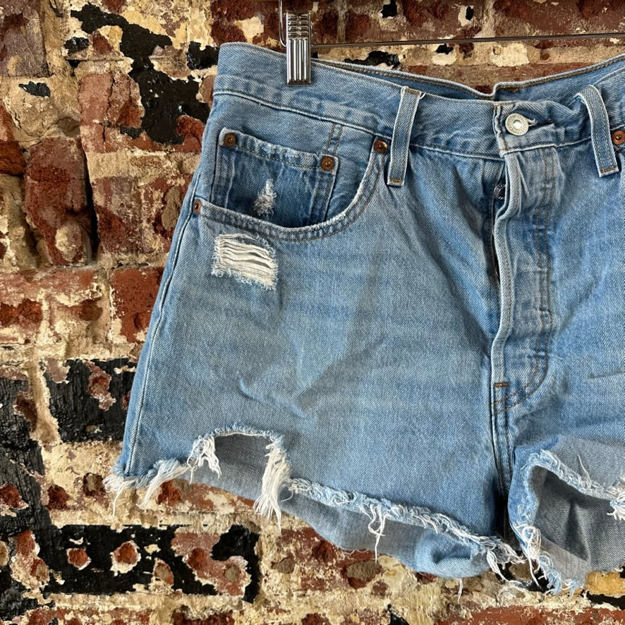 Levi's Cut Off Denim Jean Shorts Womens 32