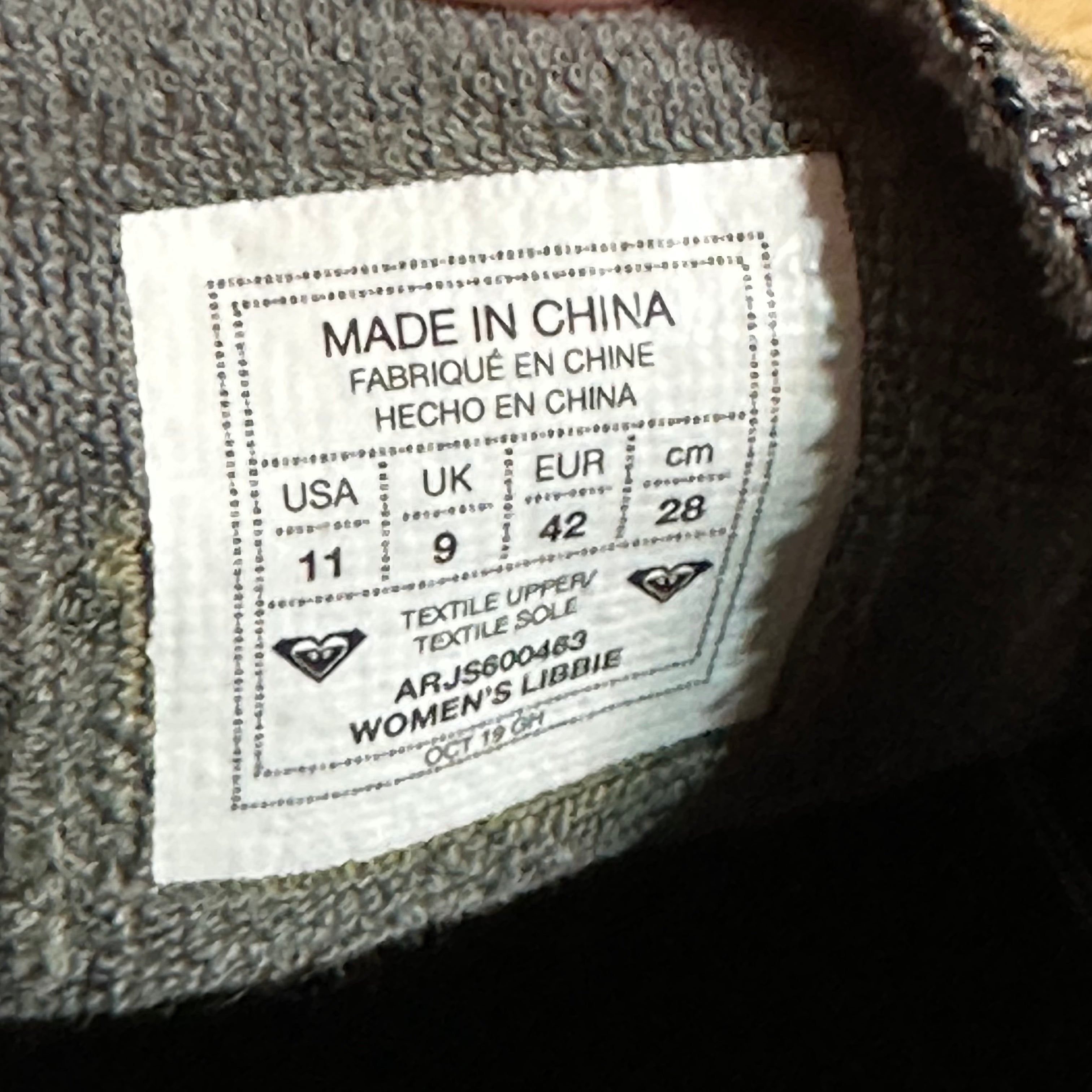 Roxy Womens 11 Gray Shoes