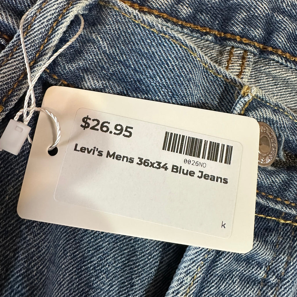 Levi's 501 Mens 36x34 Blue Jeans