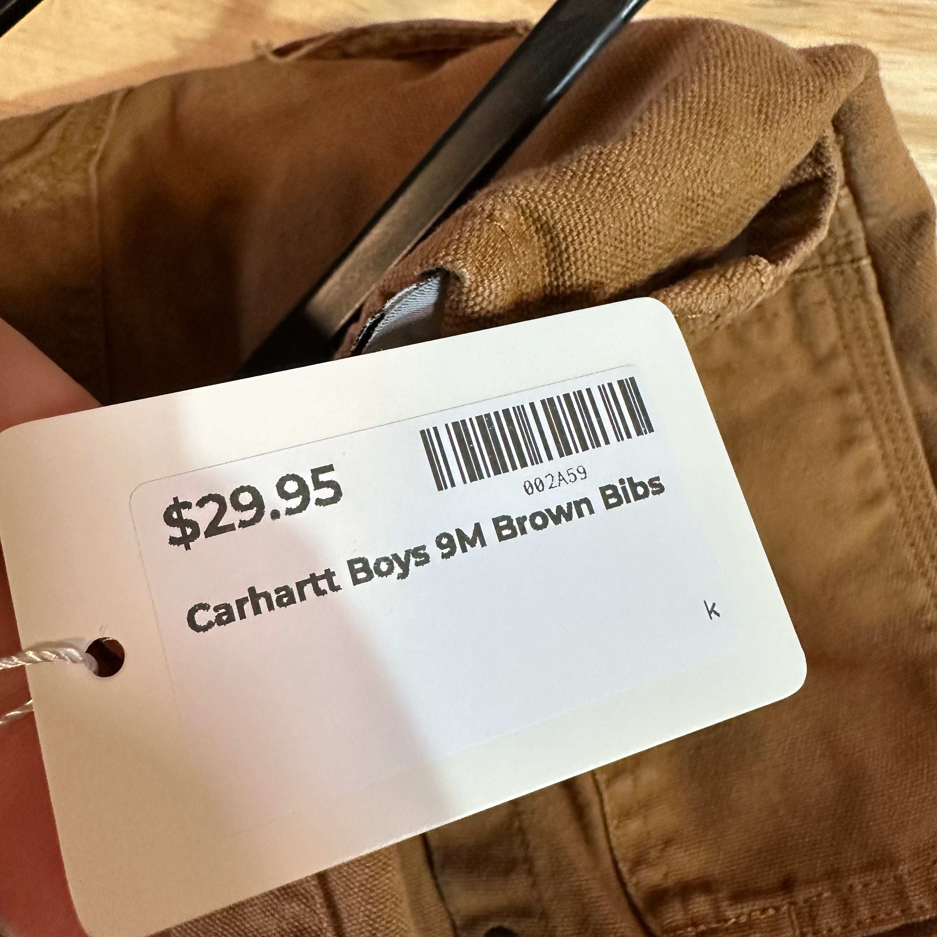 Carhartt Brown Bibs Boys 9M
