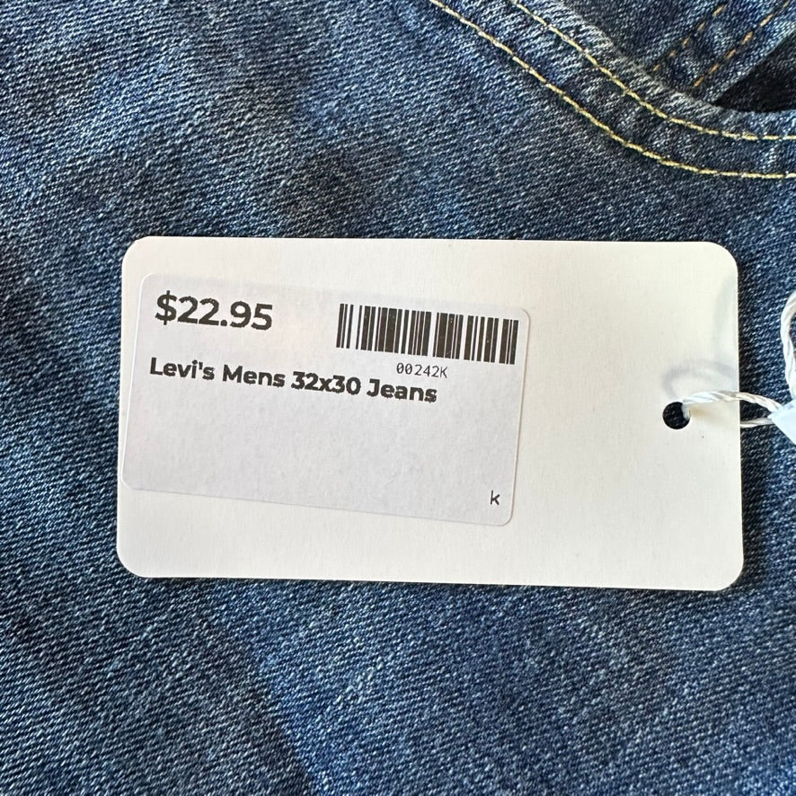 Levi's Tapered Leg Blue Jeans Mens Size 34x34 Levis
