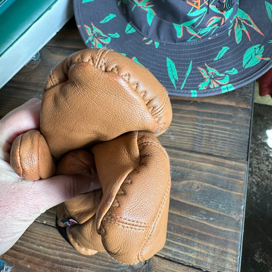 Dakine Mitten Womens XS Brown Embroidered Snowboard Gloves