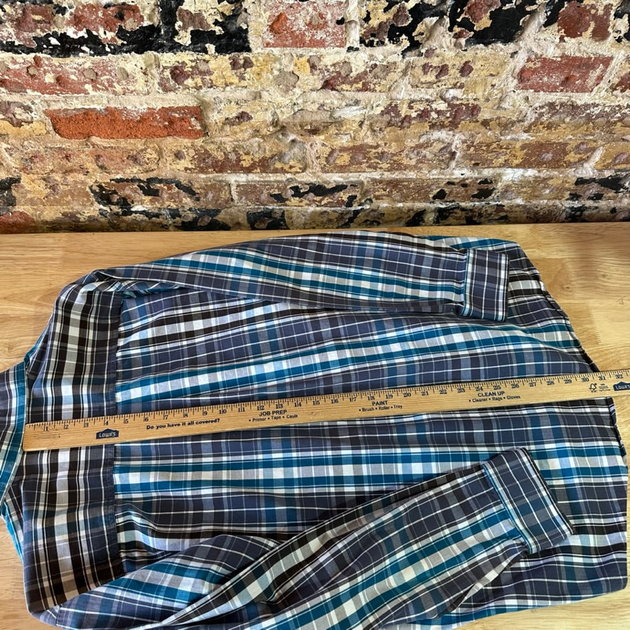 Ariat Pro Shirt Mens Large Button Down plaid Western Cowboy Rodeo long sleeve