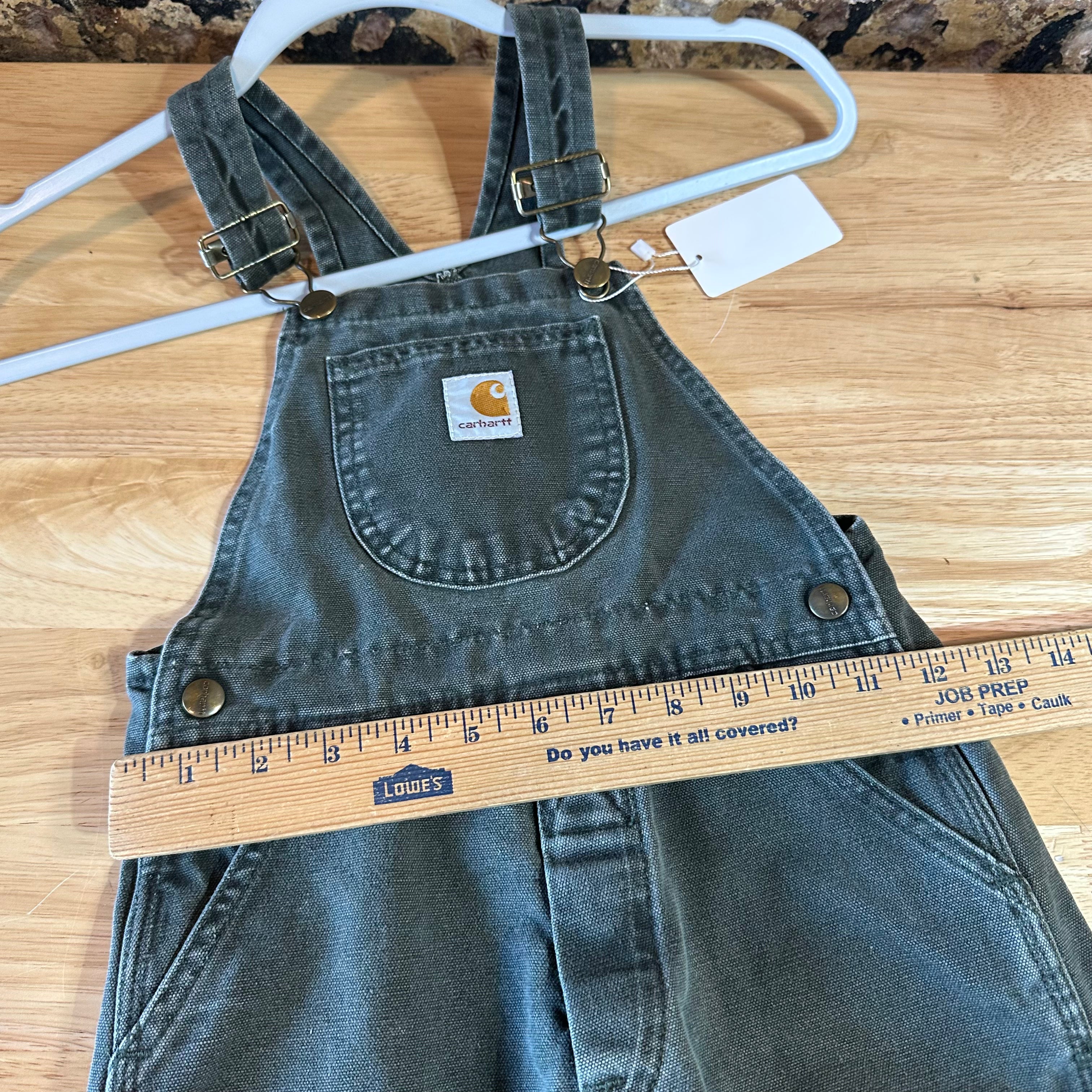 VTG Carhartt Overalls Canvas Green toddler boys 3T Bibs