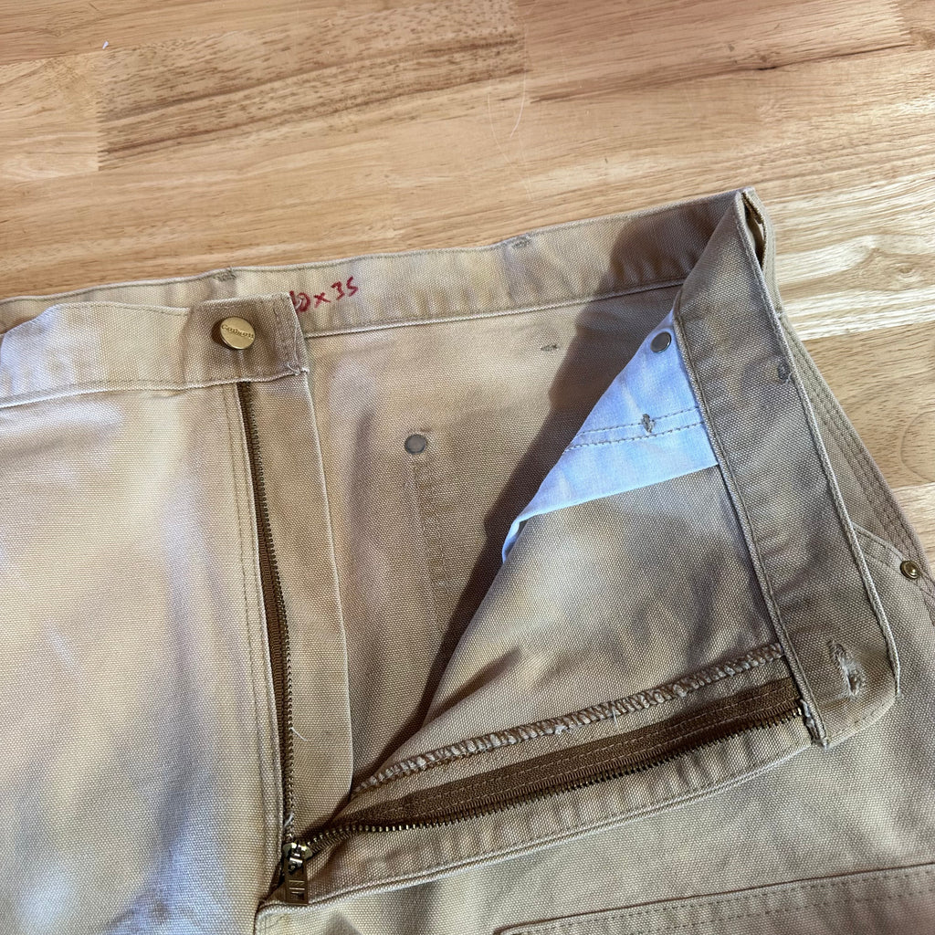 Carhartt Double Knee Mens 40x34 Tan Pants