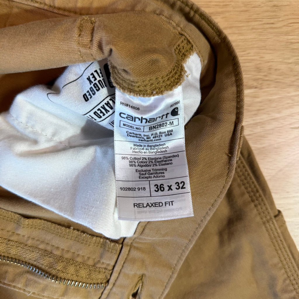 Carhartt Double Knee Brown Pants Mens 36x32
