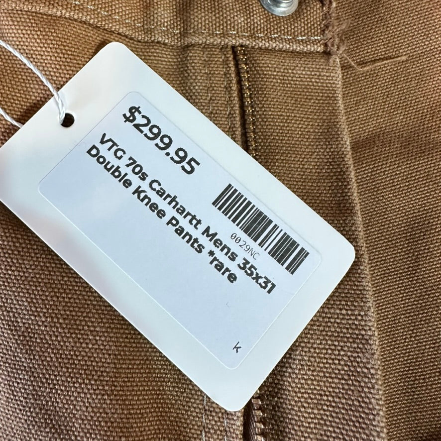 Vintage 70s Carhartt Mens 35x31 Brown Pants