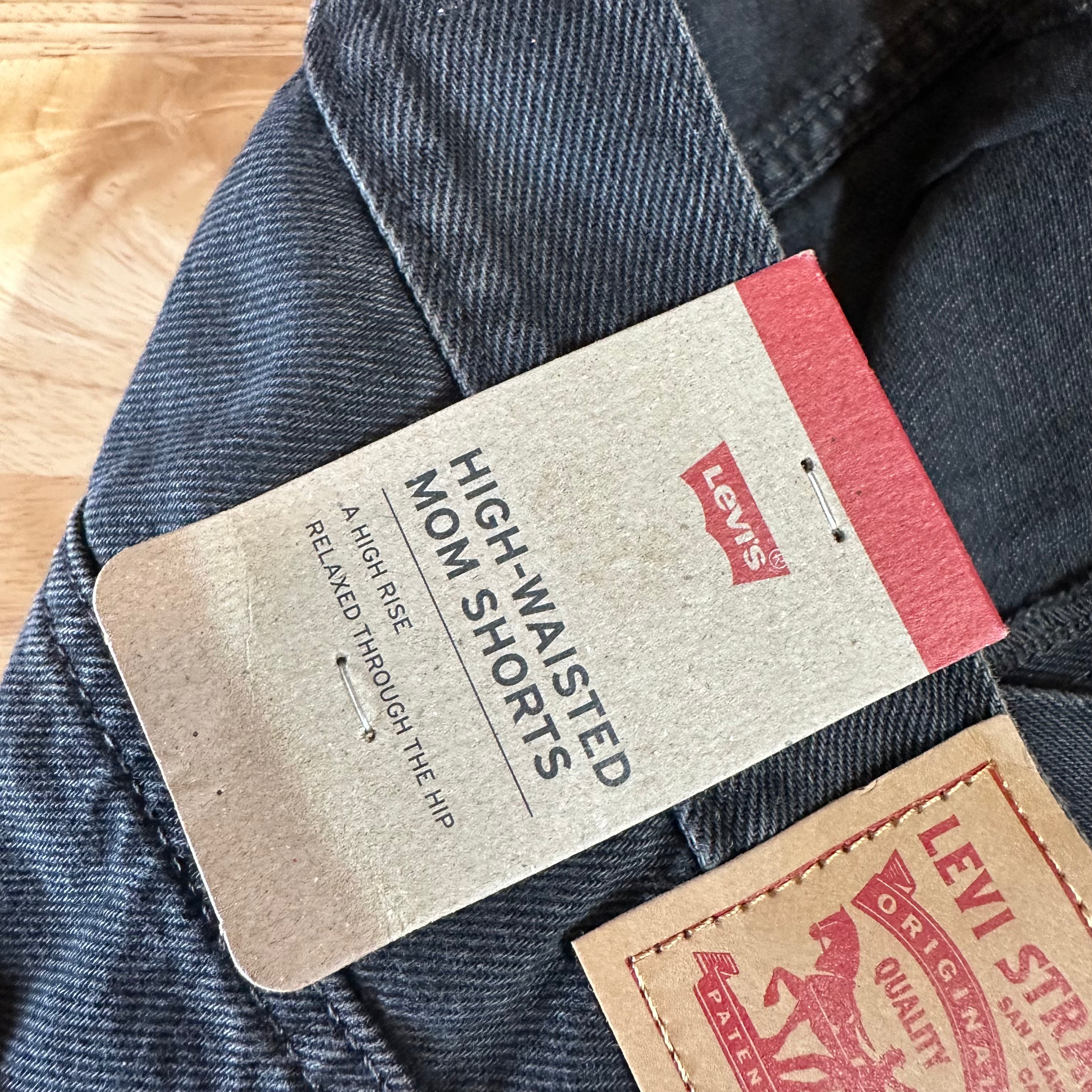 Levi's Black Denim Jean Shorts Womens 34 NEW