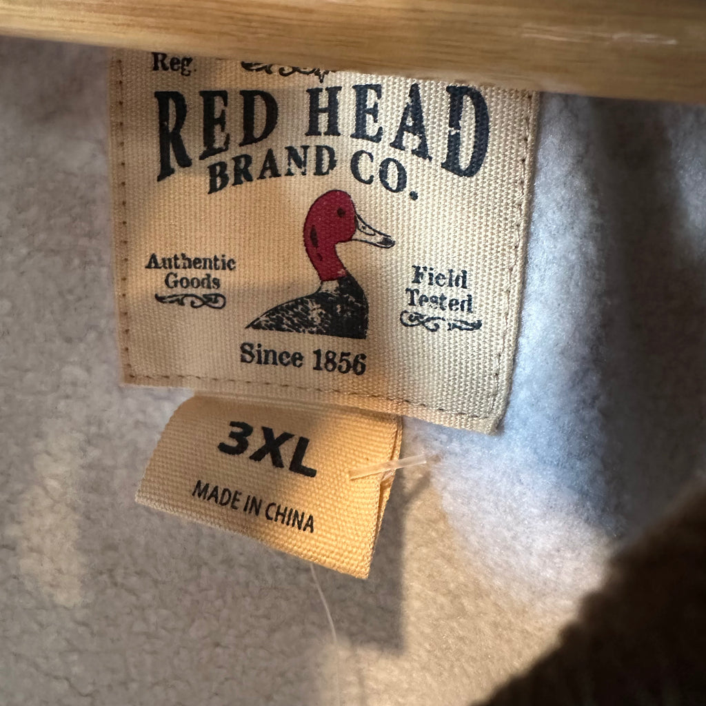 Red Head Outdoor Camo Deer Skull Hunting Pullover Hoodie Jacket Men’s Size 3XL