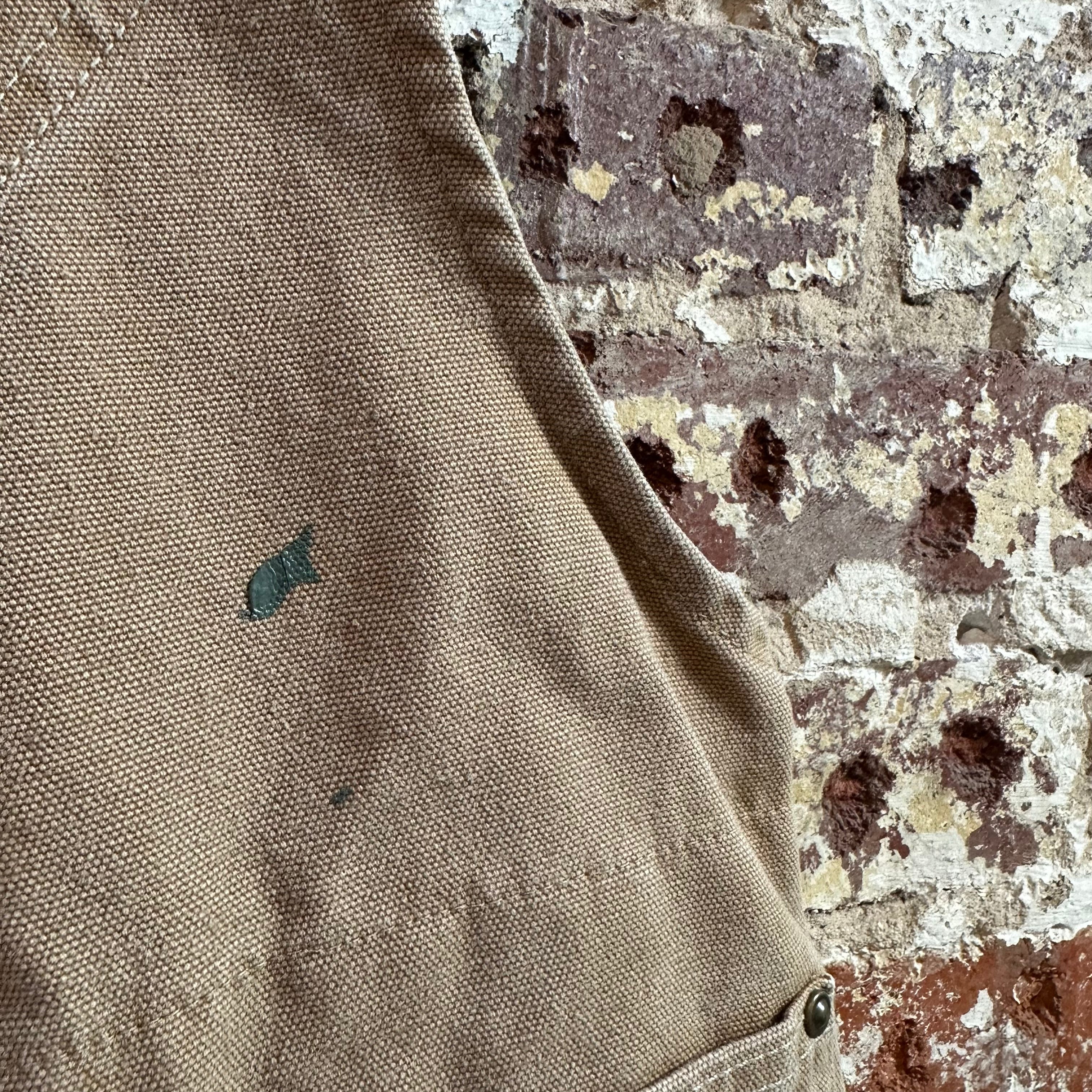 Vintage Carhartt Boy's Large Brown Bib Insulated Overalls Double Knee Farm Bibs