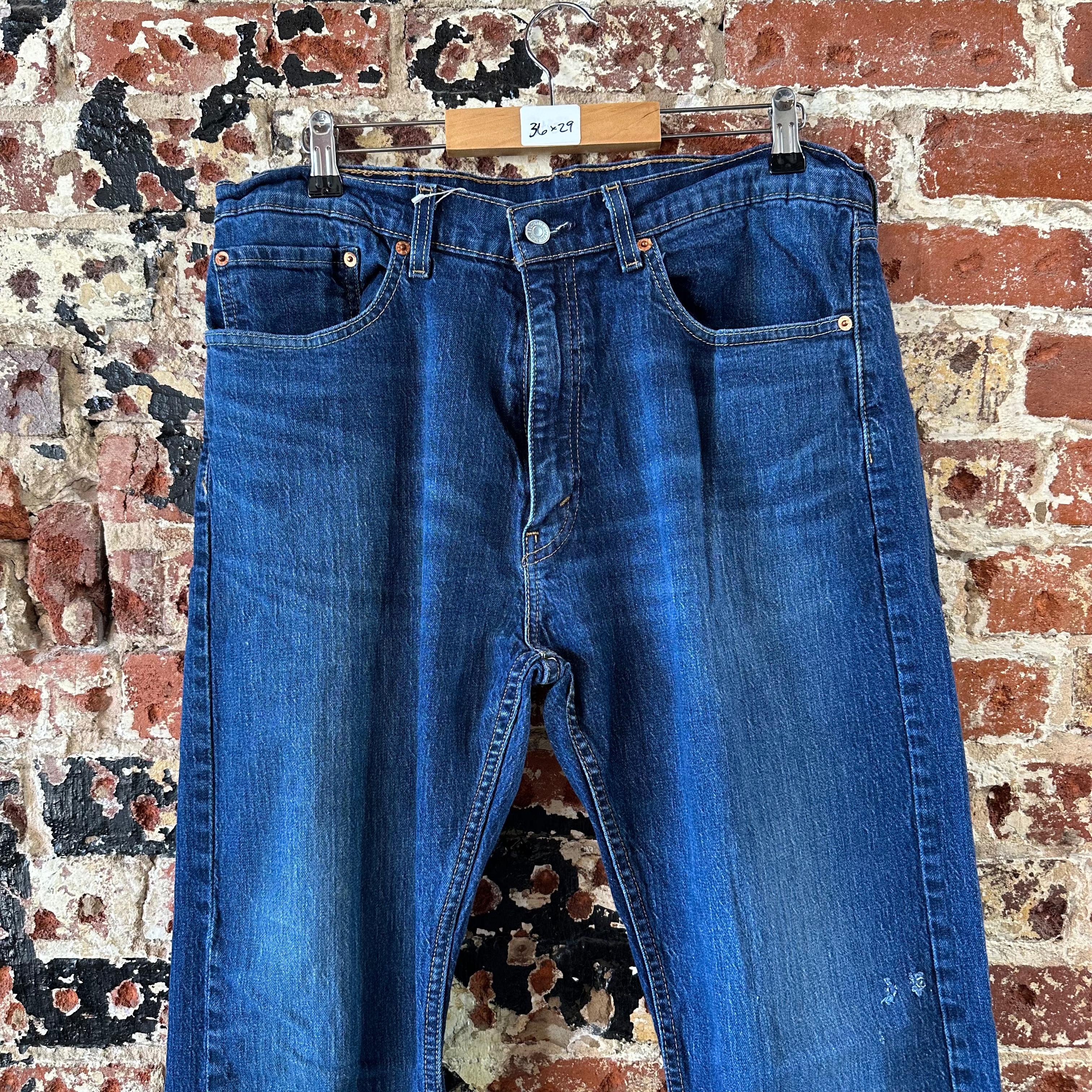 Levis 505 Mens 36x29 Blue Jeans
