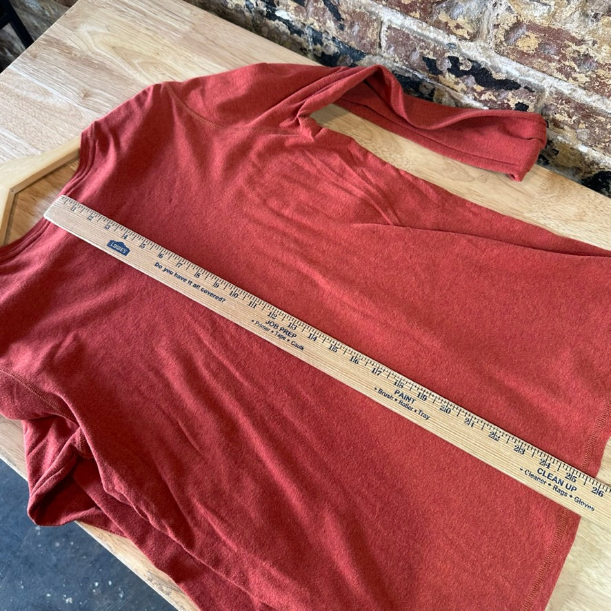 Carhartt T-Shirt Womens XL Long sleeve Work casual reddish orange