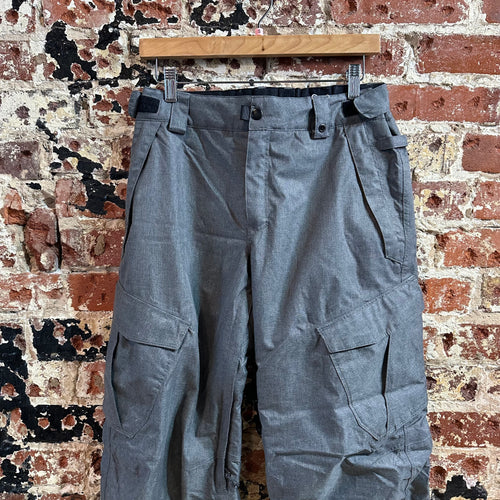 686 Snow Pants Mens Small Gray InfiDRY 10K Waterproof Insulated Cargo Ski
