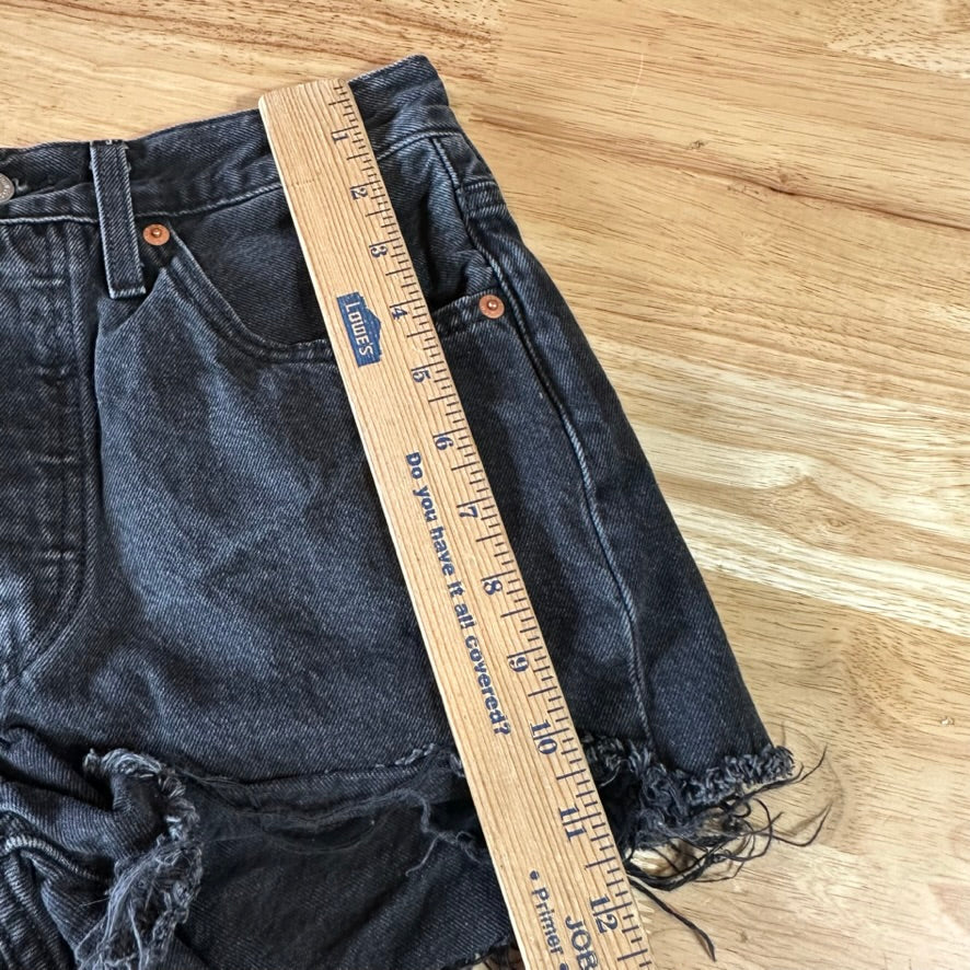 Levi's Cut off Black Jean Shorts Black Womens 26