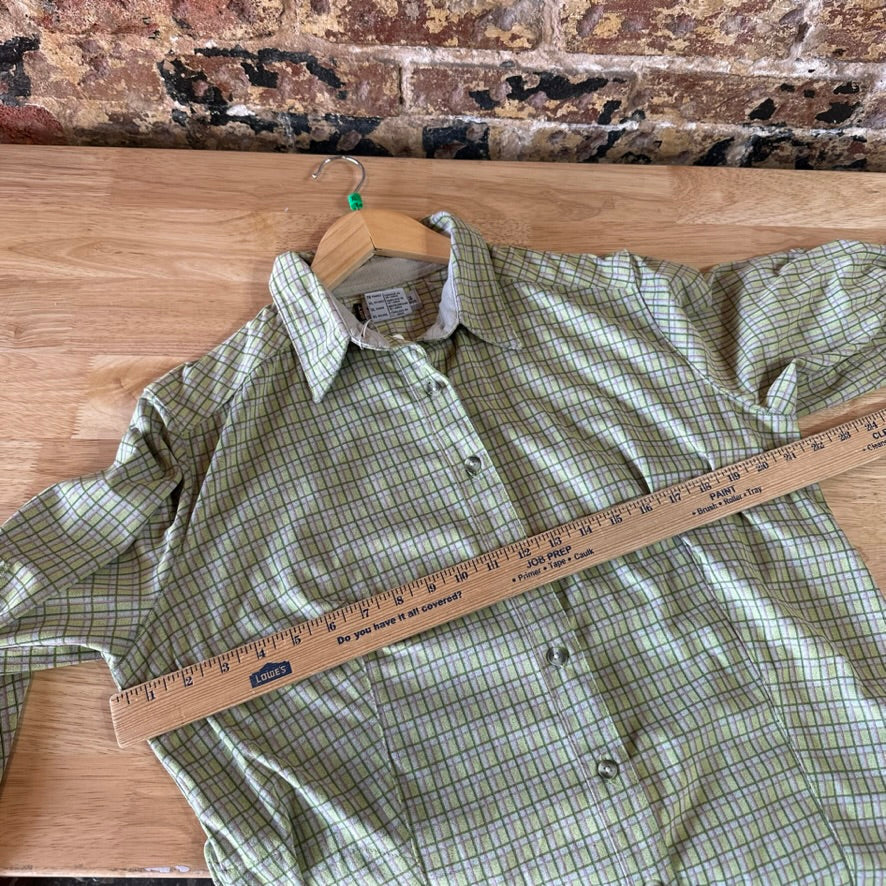 Columbia GRT Womens XL Long Sleeve Casual Shirt Button Up Green