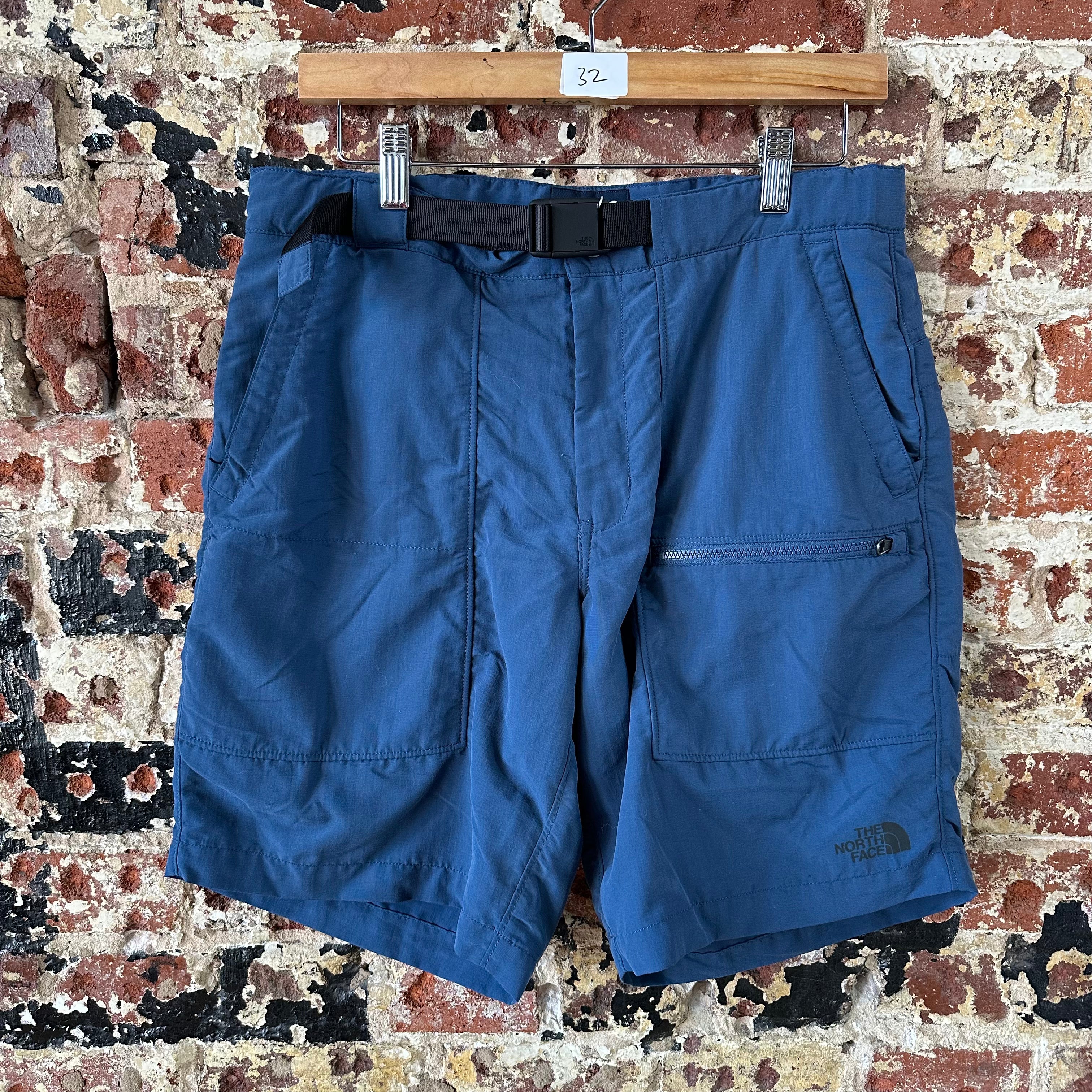 The North Face Shorts Men's 32 Blue belted Outdoor casual hiking