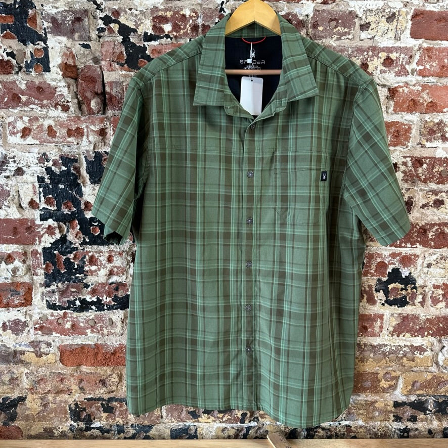 Spyder Mens XL Short Sleeve Button Up