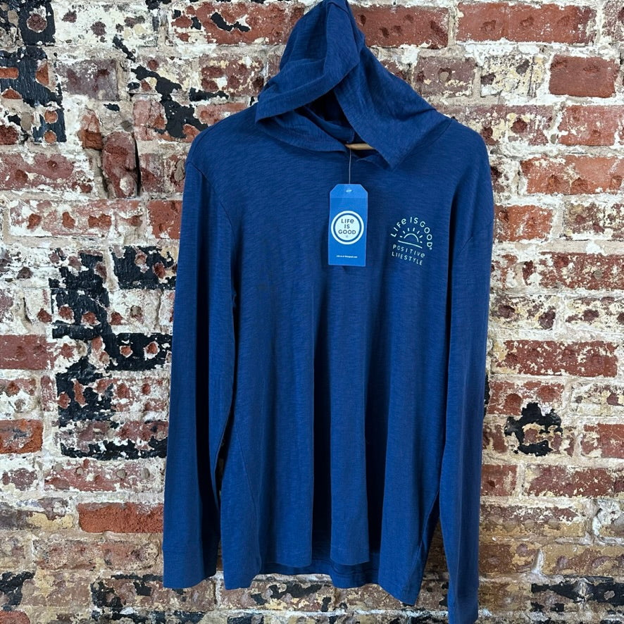 Life is Good Medium L/S Blue T-Shirt NEW