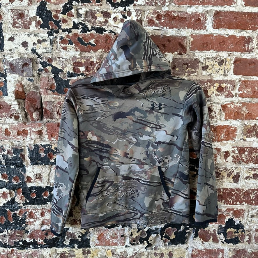 Under Armour Hoodie Youth Medium Camo Fleece Pullover Sweatshirt