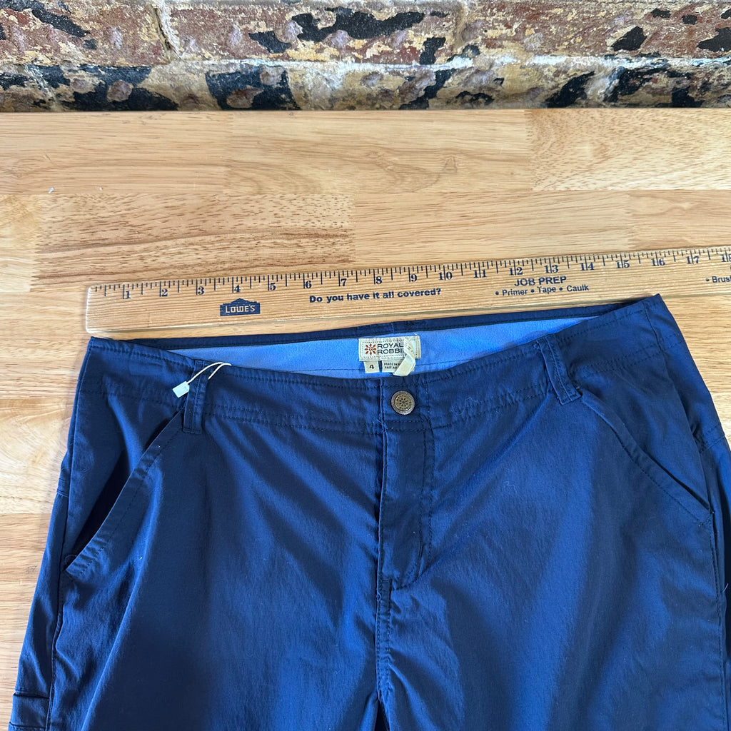 Royal Robbins Pants Women's 4 Lightweight Capri Blue Outdoor Hiking 32x21"