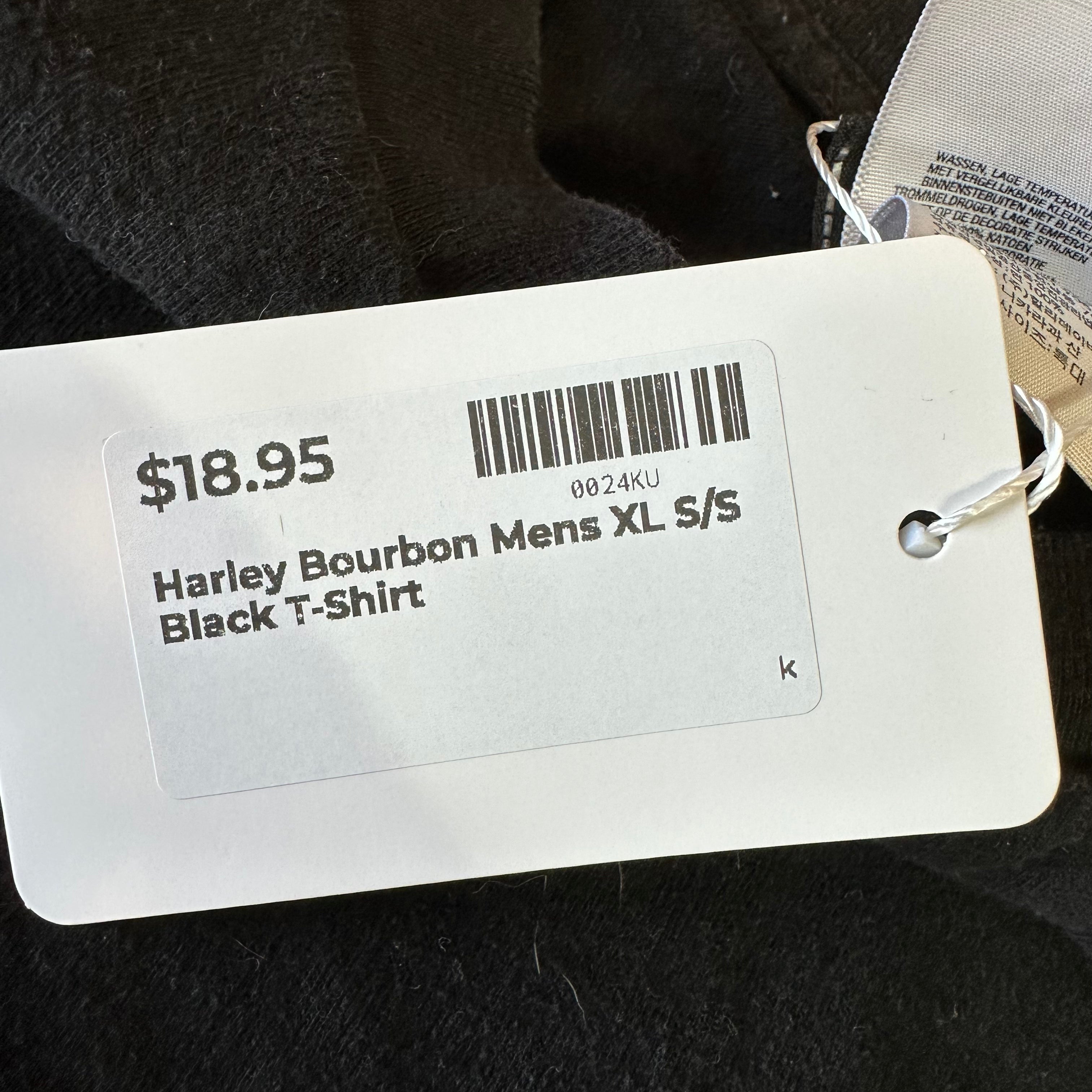 Harley Davidson Bourbon Street T-Shirt Mens XL Black Biker Short Sleeve