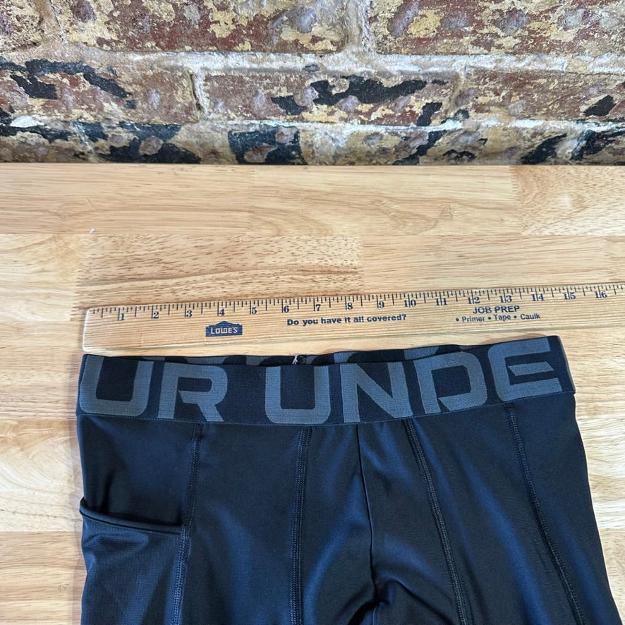 Under Armour Mens Large Black Pants Base Layer Compression