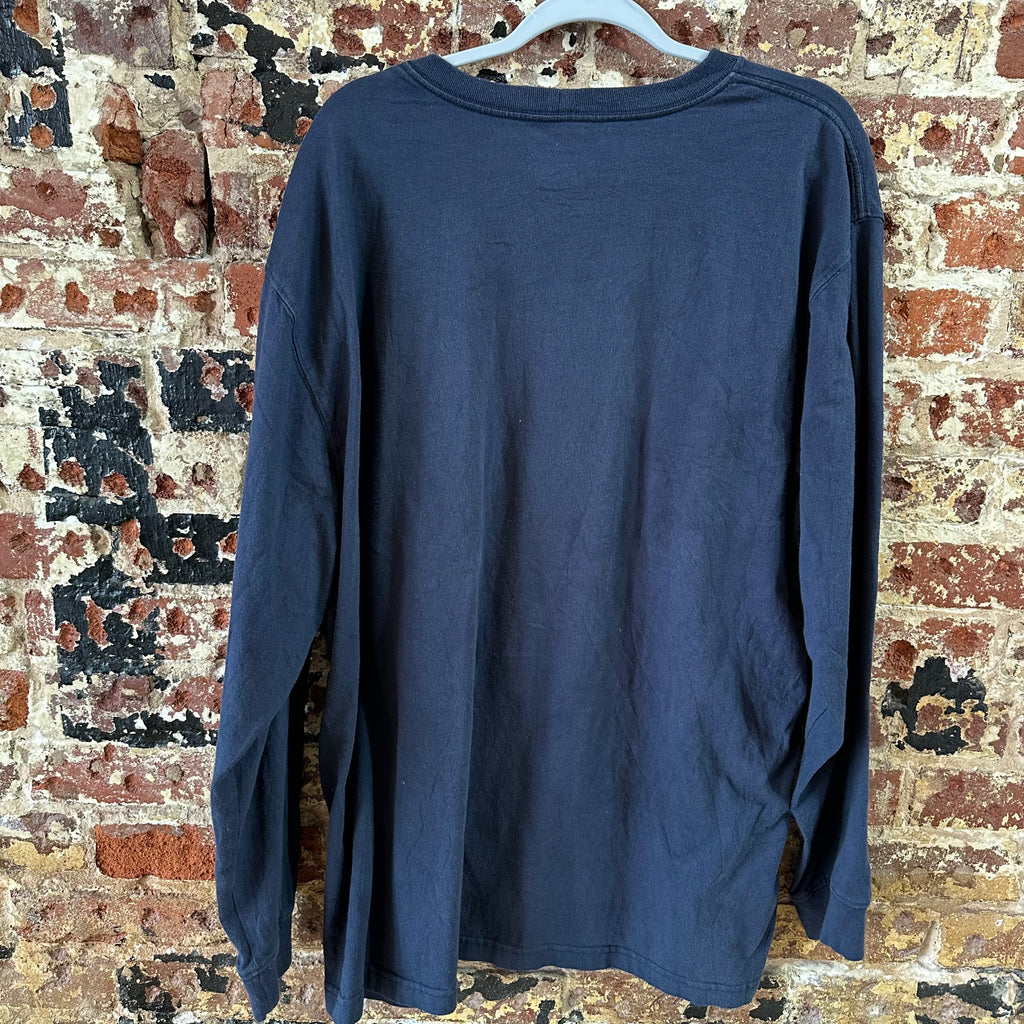 Carhartt Men's XL Loose Fit Long Sleeve T Shirt Blue Pocket T