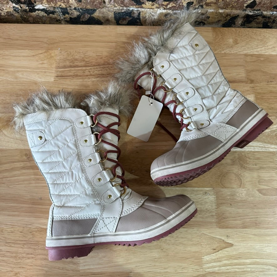 Sorel Tofino II Winter Womens Waterproof Boot Tan White Size 8