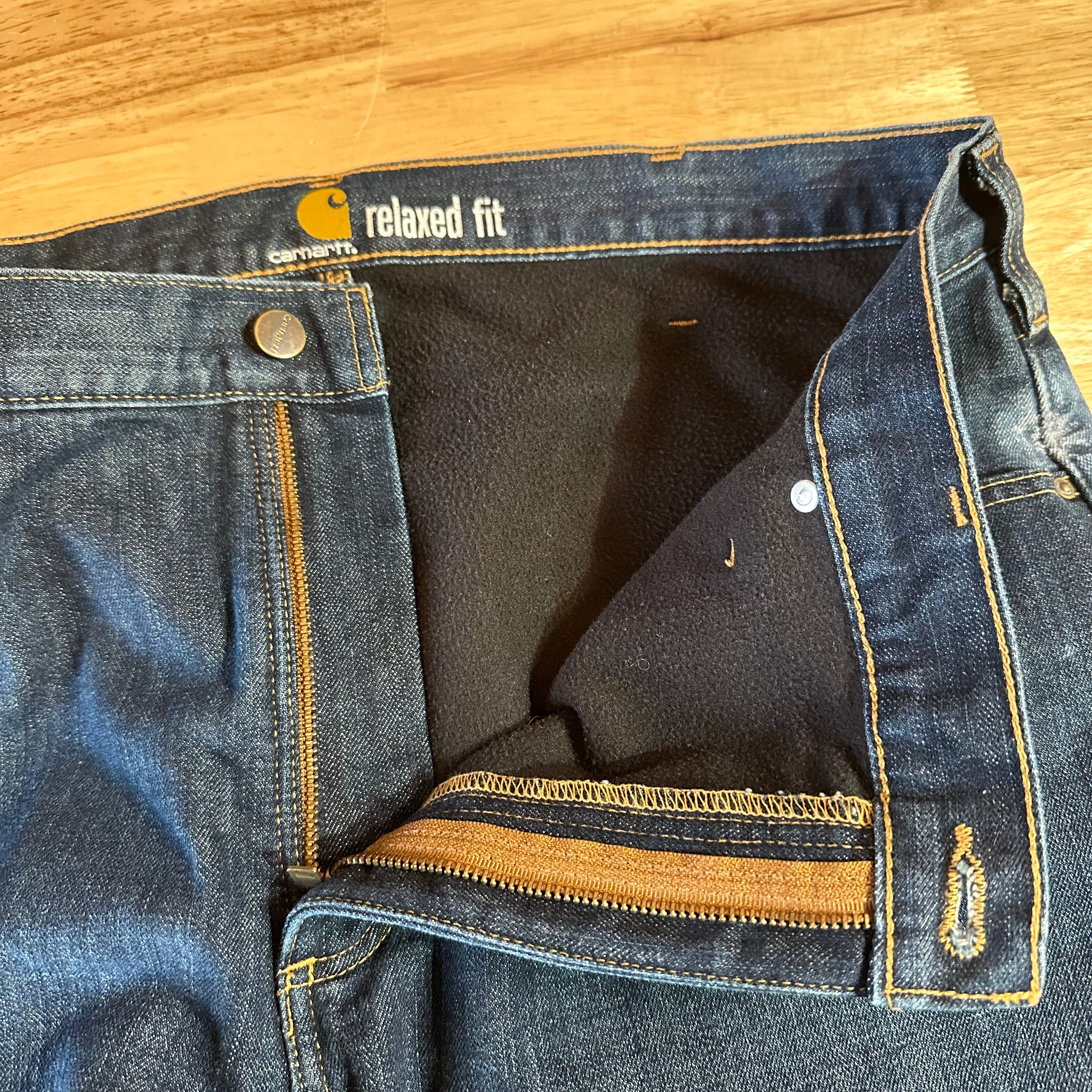 Carhartt Lined Jeans Mens 40x30