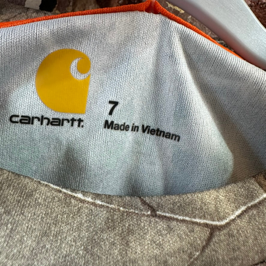 Carhartt Force Long Sleeve Camo Shirt Boys Size 7 Hunting Camouflage