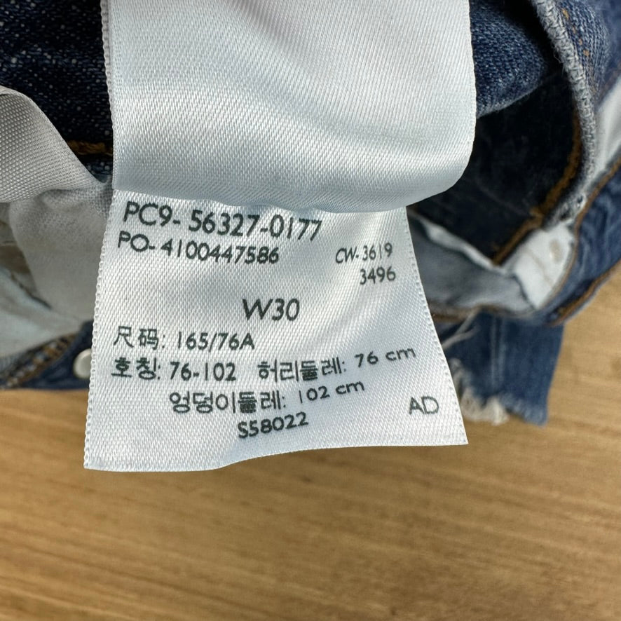 Levi's Cut Off Denim Blue Jean Shorts Womens 32 Distressed - 32x3"