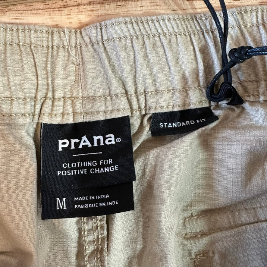 prAna Cargo Pants Mens Medium Tan Tapered Leg NEW NWT
