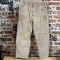 VTG Carhartt 62W Brown Mens 33x30 Double Knee Pants