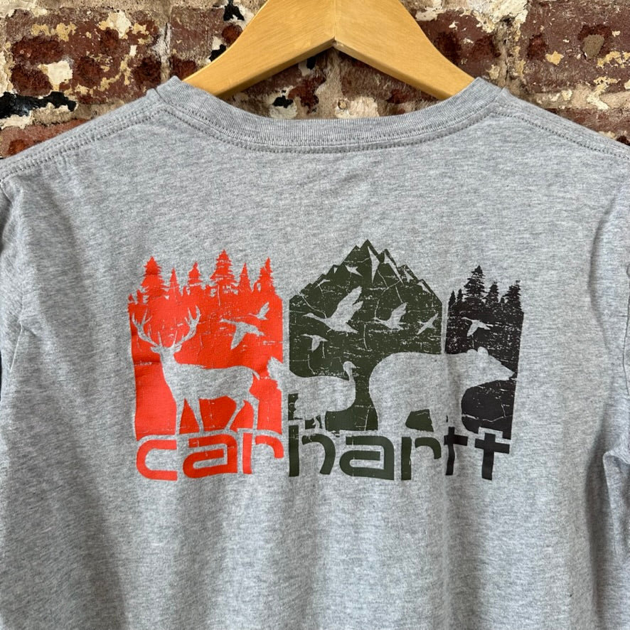 Carhartt Long Sleeve Gray T-Shirt Boys Medium
