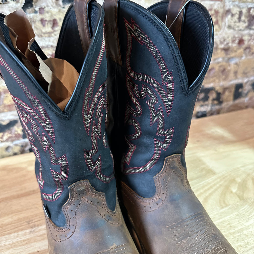 Justin WK4337 Mens Brown Black Leather Waterproof Comp Toe Work Boots Sz 10 D