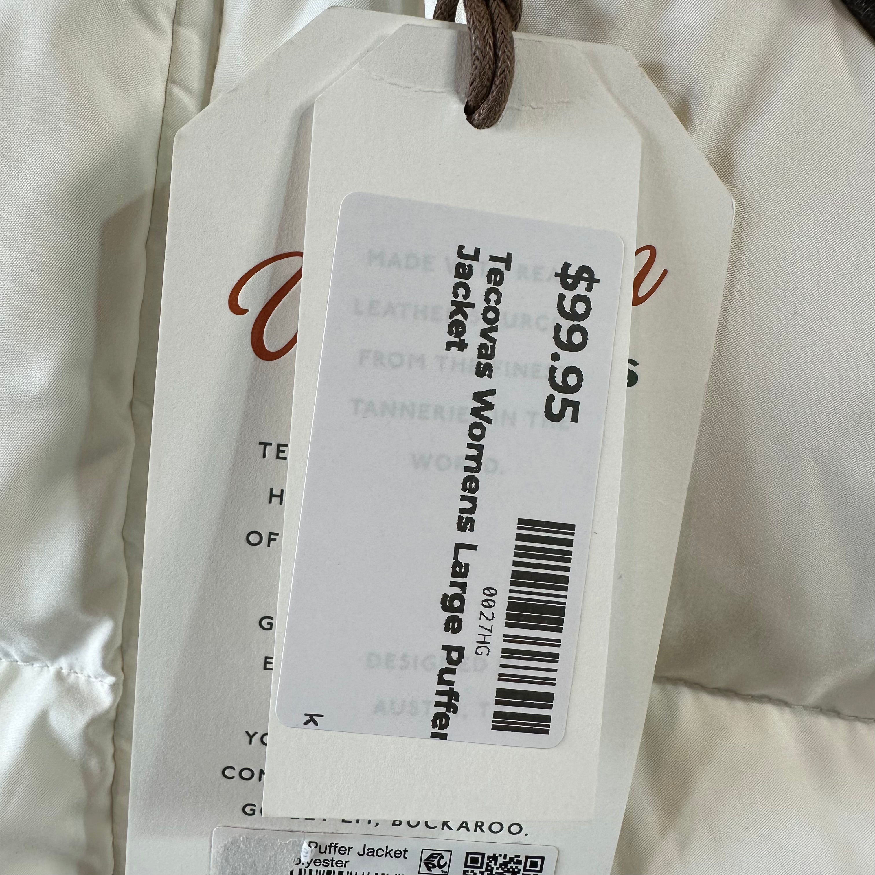 Tecovas Womens Large Puffer Jacket