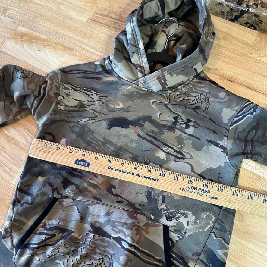 Under Armour Hoodie Youth Medium Camo Fleece Pullover Sweatshirt