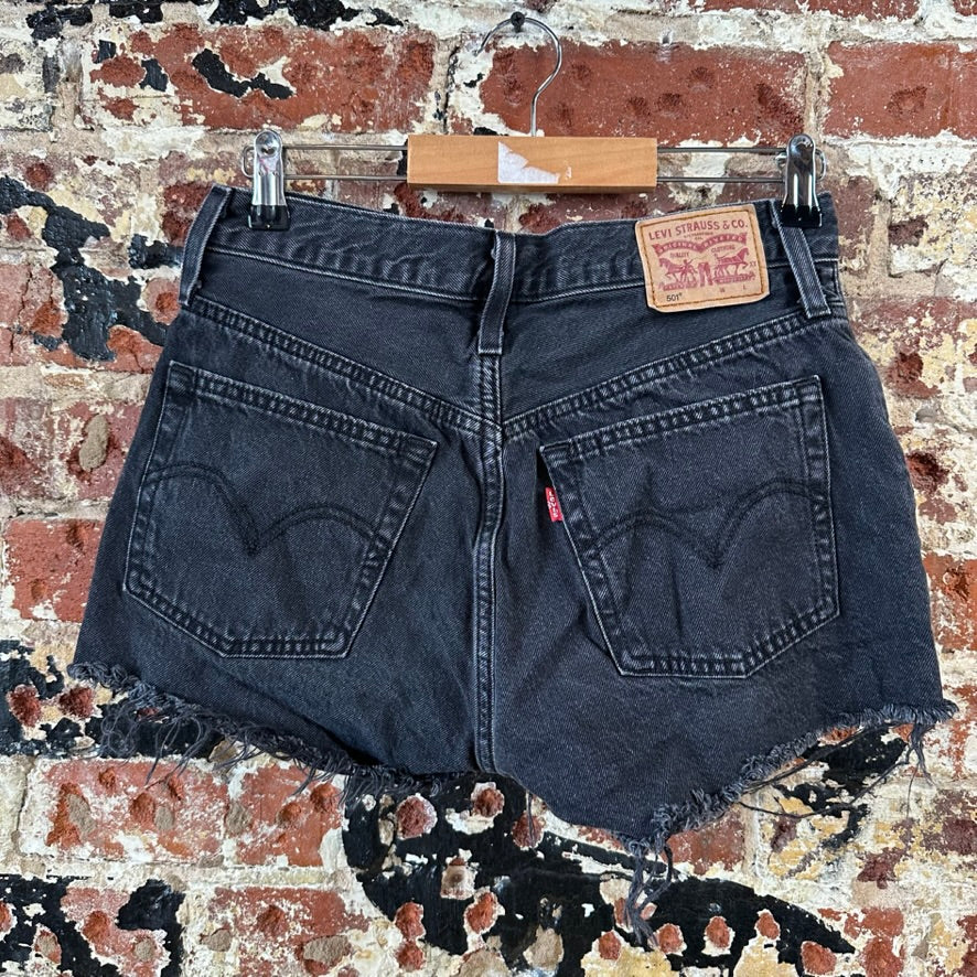 Levi's Cut off Black Jean Shorts Black Womens 26